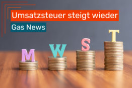 Umsatzsteuer für Gas und Fernwärme steigt wieder zum 01.04.2024